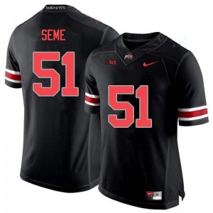 Men's Ohio State Buckeyes #51 Nick Seme Blackout Nike NCAA College Football Jersey Hot Sale WXC5844IX